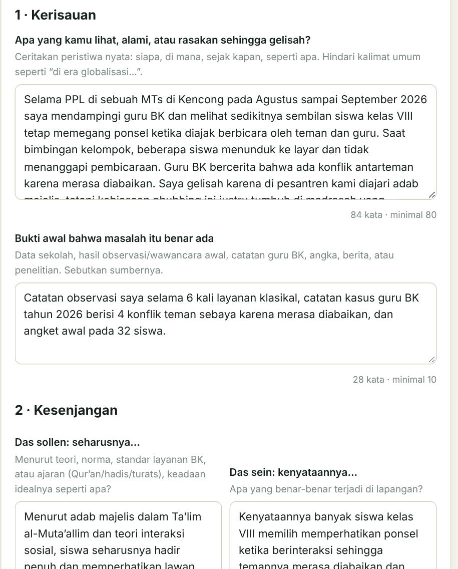 Tangkapan layar kerisauan